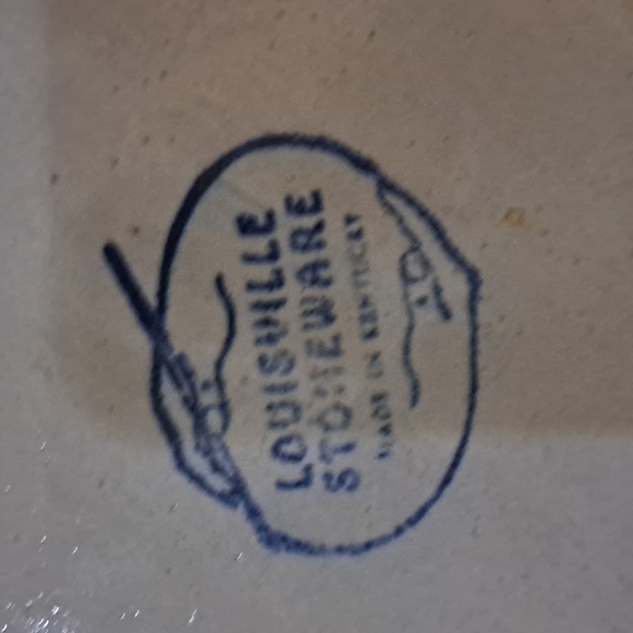 Louisville Stoneware med size dogbowl. Sheltie tag, wjite and blue - Picture 3 of 4